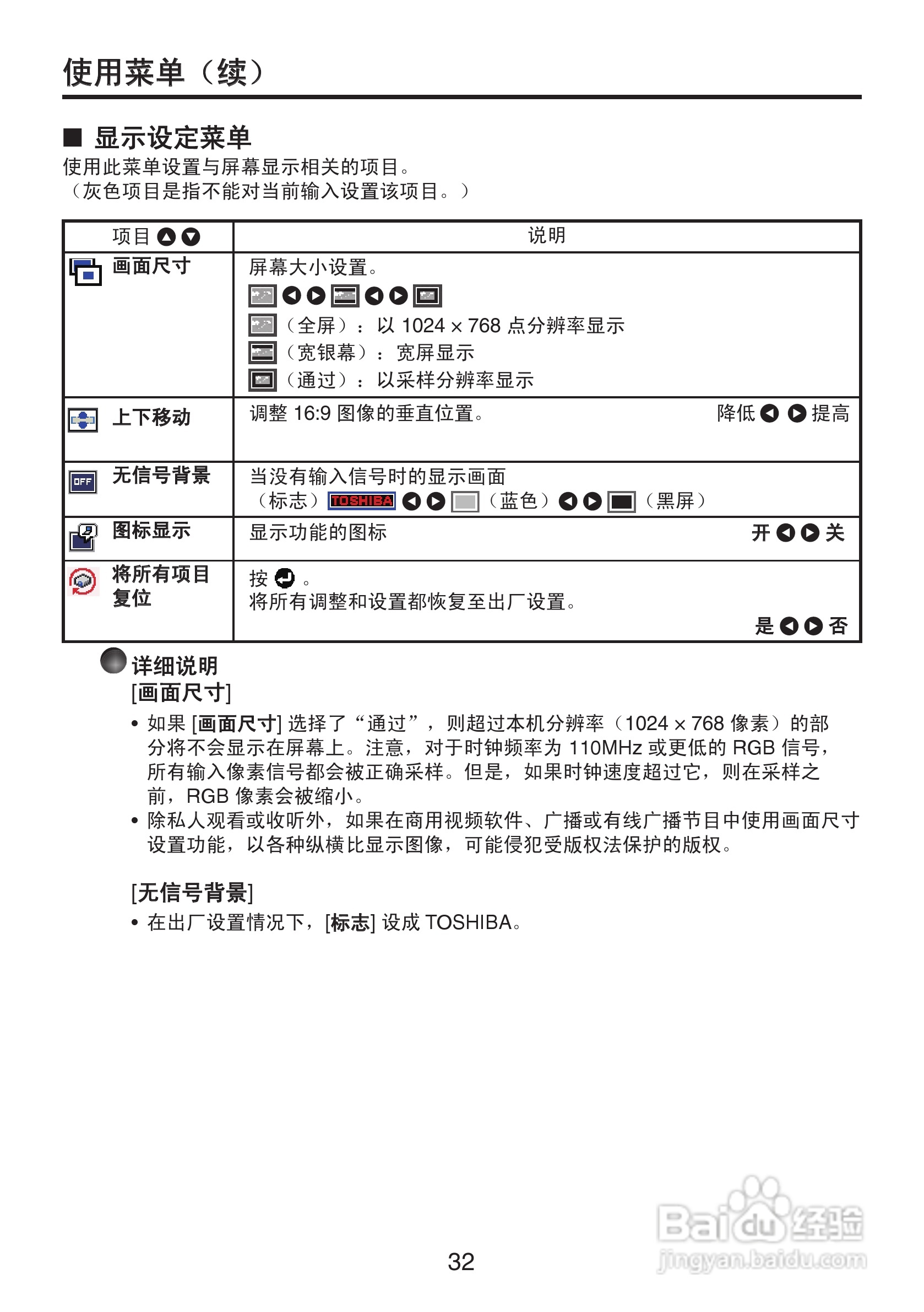 东芝 TDP-XP2影机说明书:[4]
