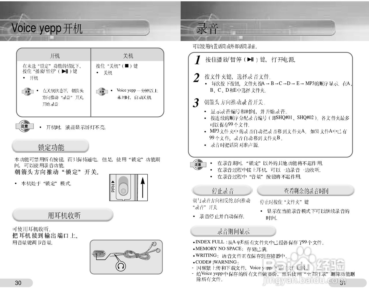 三星VY-H350S录音笔使用说明书:[2]