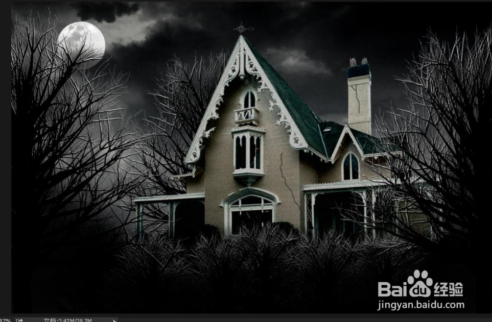 Photoshop之梦游鬼屋3