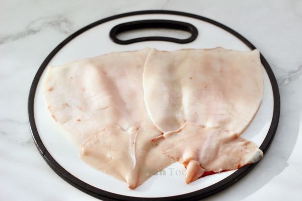 鱿鱼卷拌西兰花