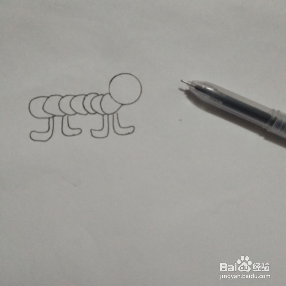 毛毛虫的简笔画在这里