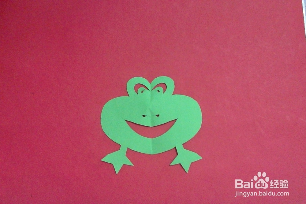 怎么剪卡通小青蛙的剪法简儿童单手工剪纸青蛙儿