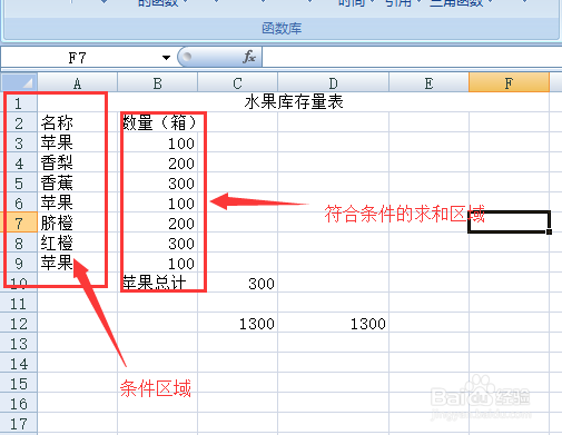 Excel 中SUMIF函数的使用详解