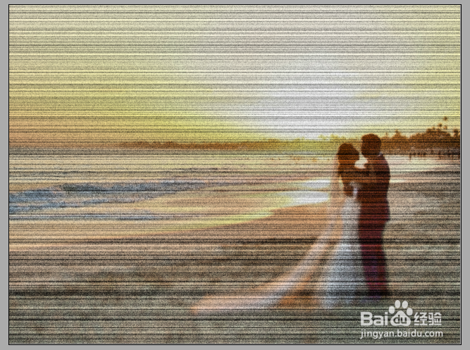 如何在图片中添加水平颗粒状线条