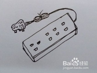 简笔画：多用电源插座