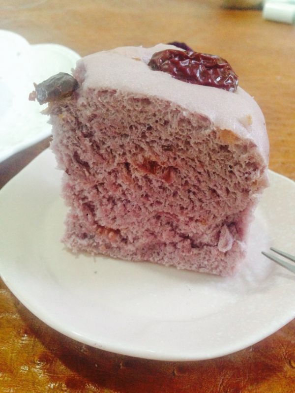 紫薯葡萄干红枣发糕