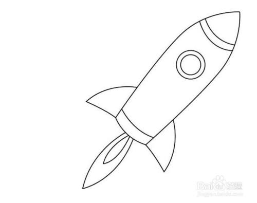 火箭儿童卡通简笔画教程