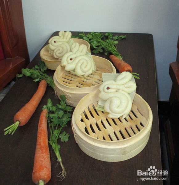 超萌兔宝宝，可爱小馒头