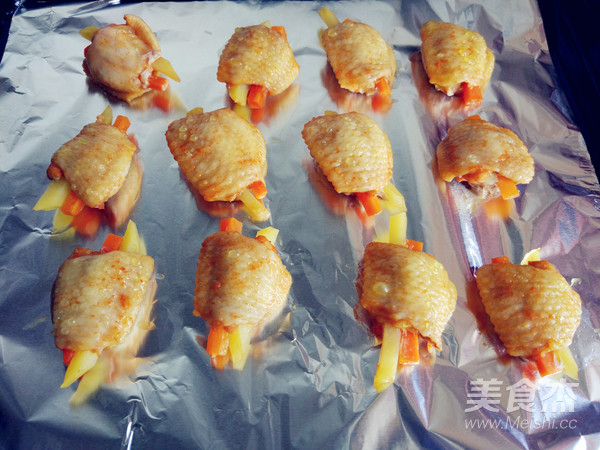 土豆胡萝卜无骨烤翅