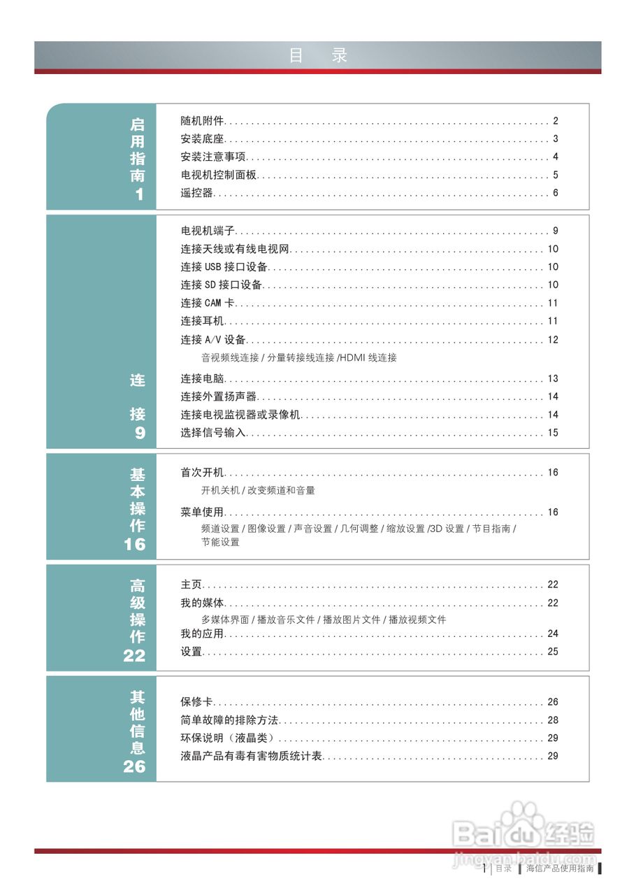 海信LED65K580X3D液晶彩电使用说明书:[1]