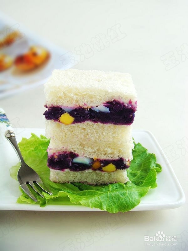 早餐——紫薯吐司三明治