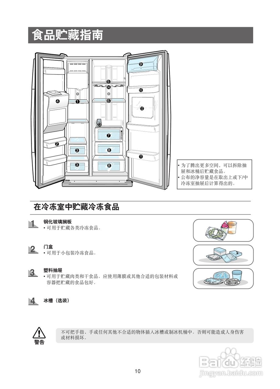三星RS21KJSH电冰箱使用说明书:[1]