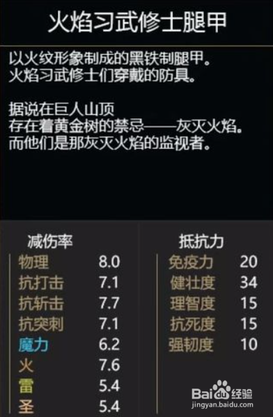 老头环火焰习武修士腿甲
