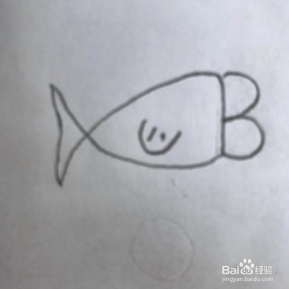 小鱼的简笔画的画法
