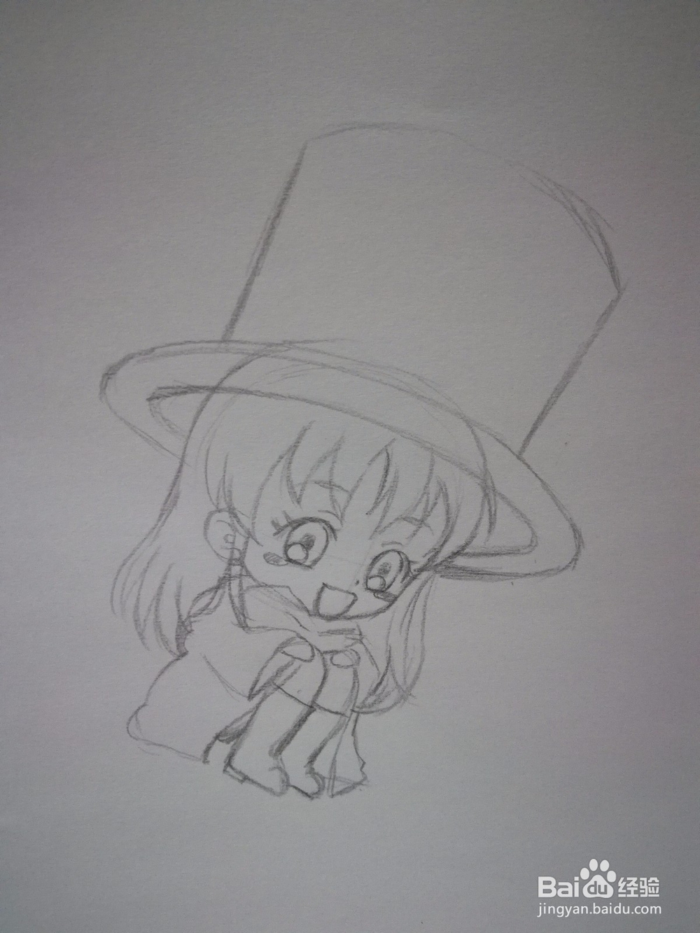 怎么画一个蹲坐着的Q版漫画人物