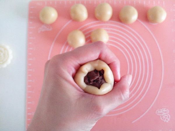 麻薯红豆沙月饼