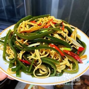 爽口凉菜海带拌豆腐皮