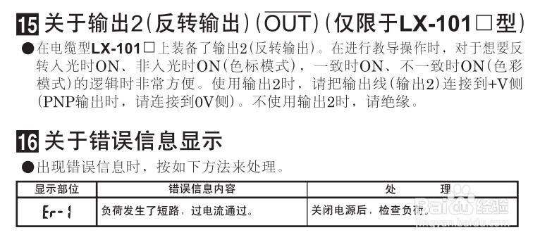 100是松下生产的用于色标更具颜色的变化而产生不同输出型号的传感 