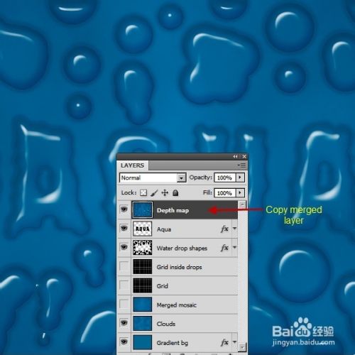 在photoshop中创建一个高级水滴的效果 第2部分 百度经验