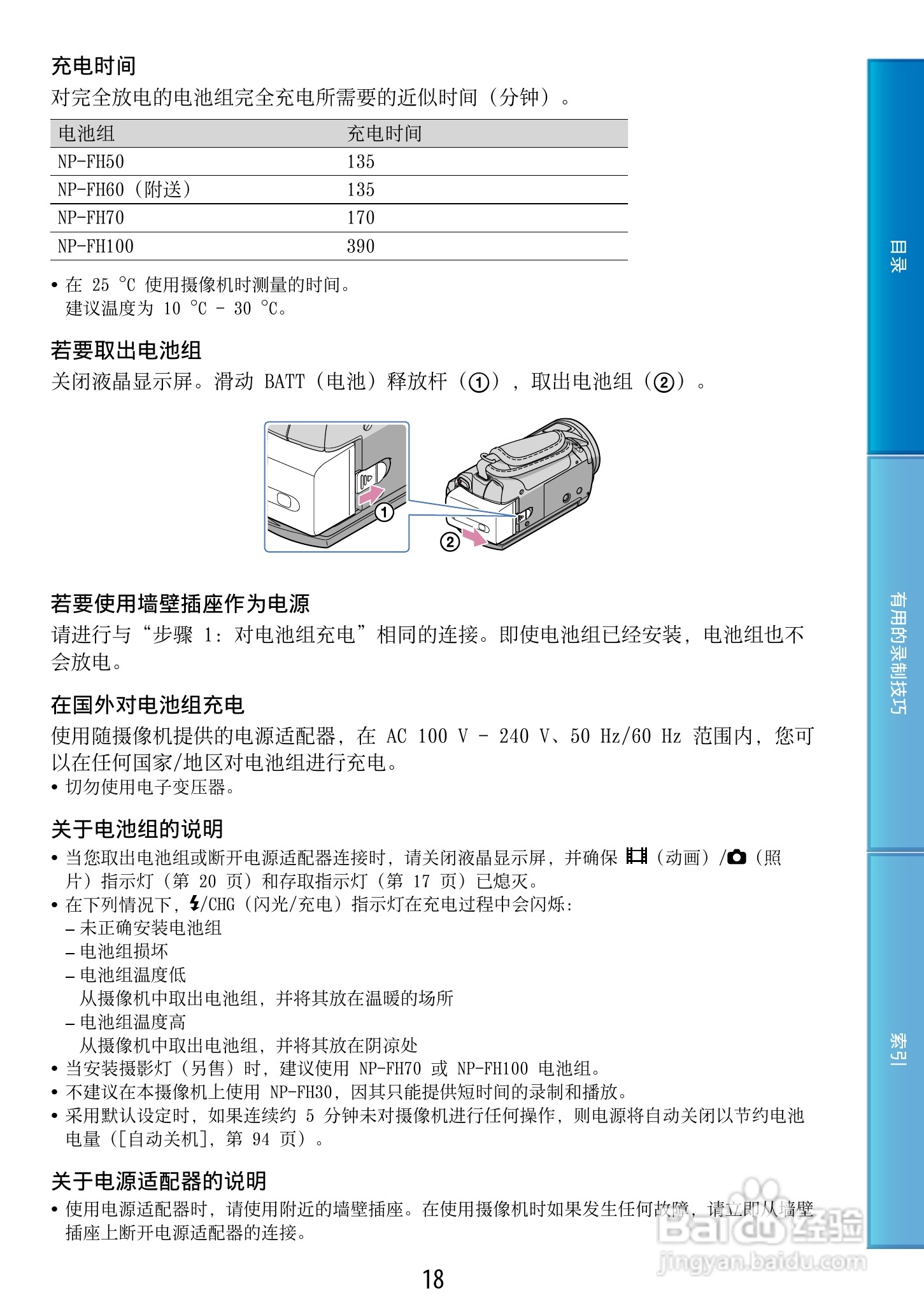 索尼HDR-CX500E 数码摄像机使用说明书:[2]