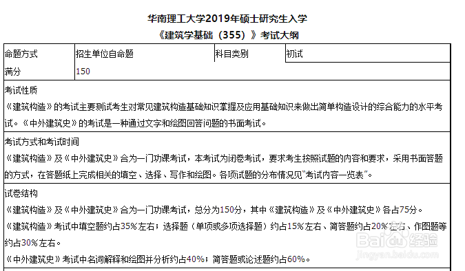 华南理工大学建筑学院建筑学专硕参考书目哪里找