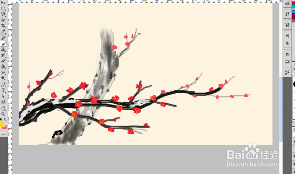 Photoshop鼠绘梅花