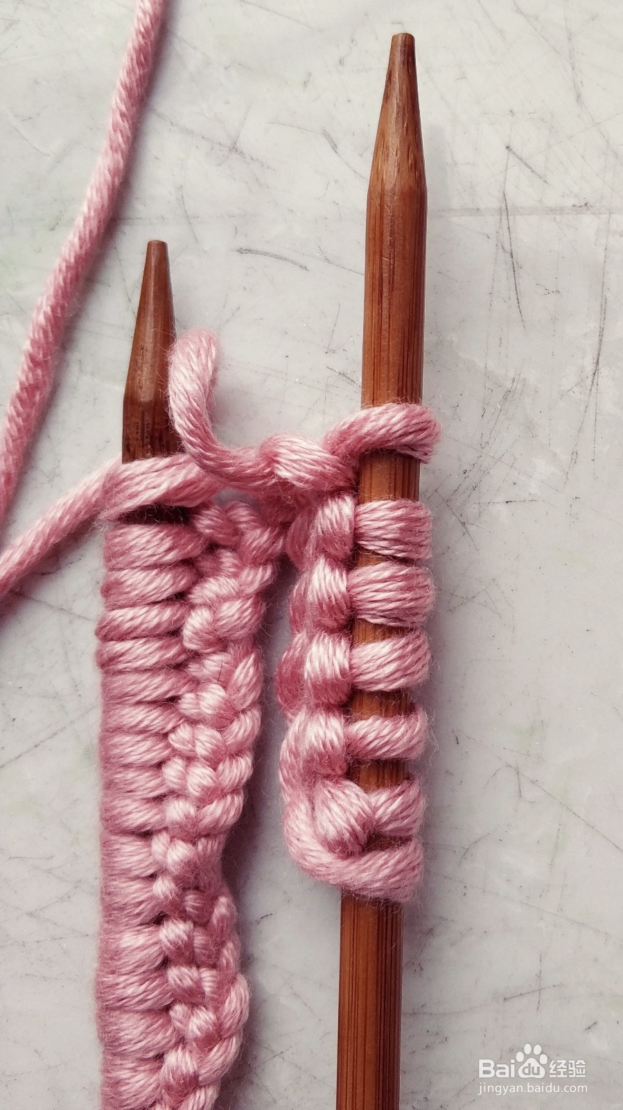 方块针的围巾织发