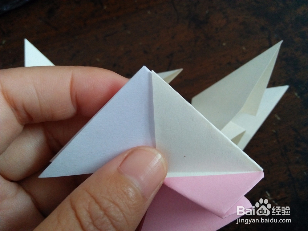 立体折纸—六角星形花朵怎么折