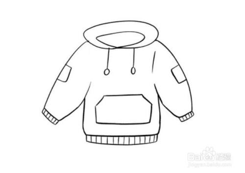 儿童彩色简笔画-彩色卫衣的简笔画法