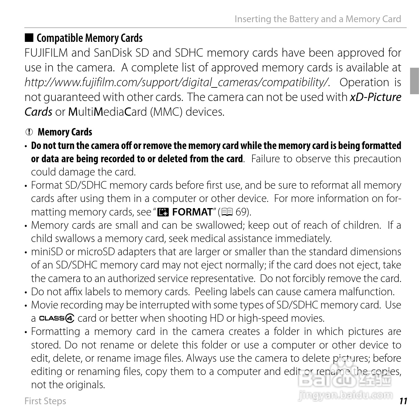富士FinePix JV200 series数码相机说明书:[3]