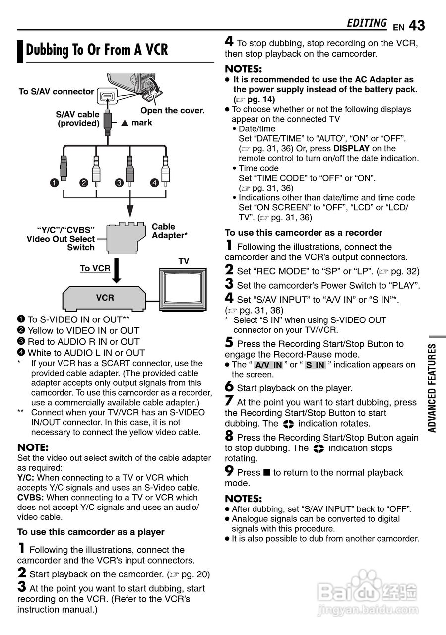 JVC GR-D290摄像机说明书:[5]