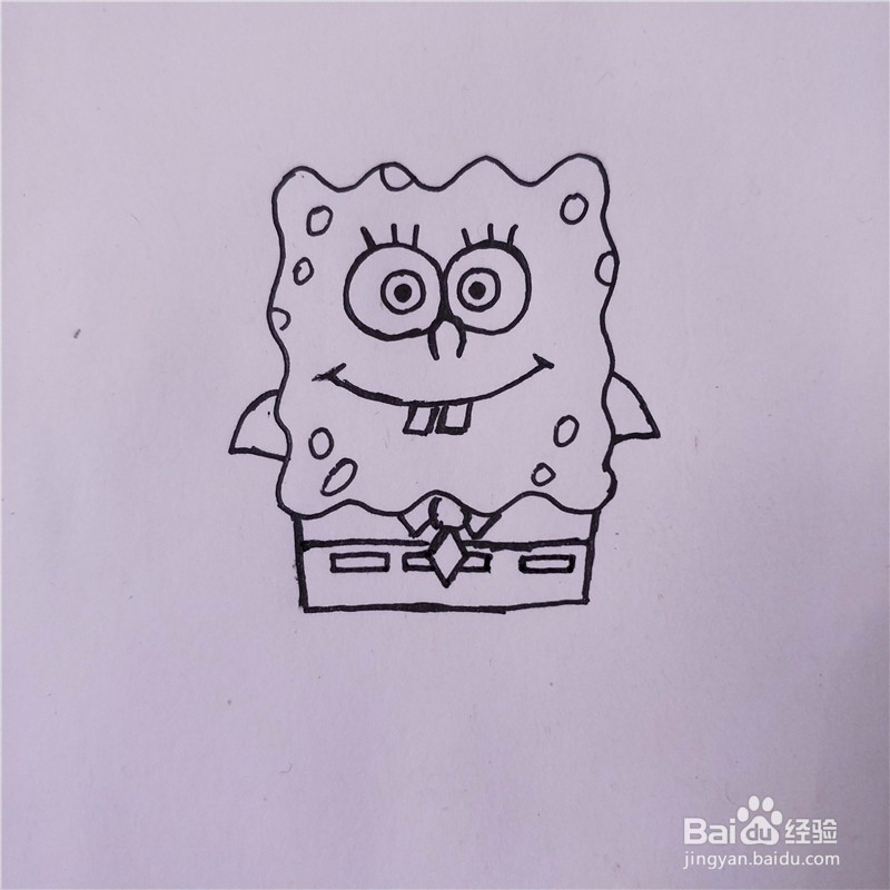 怎么画海绵宝宝的简笔画？