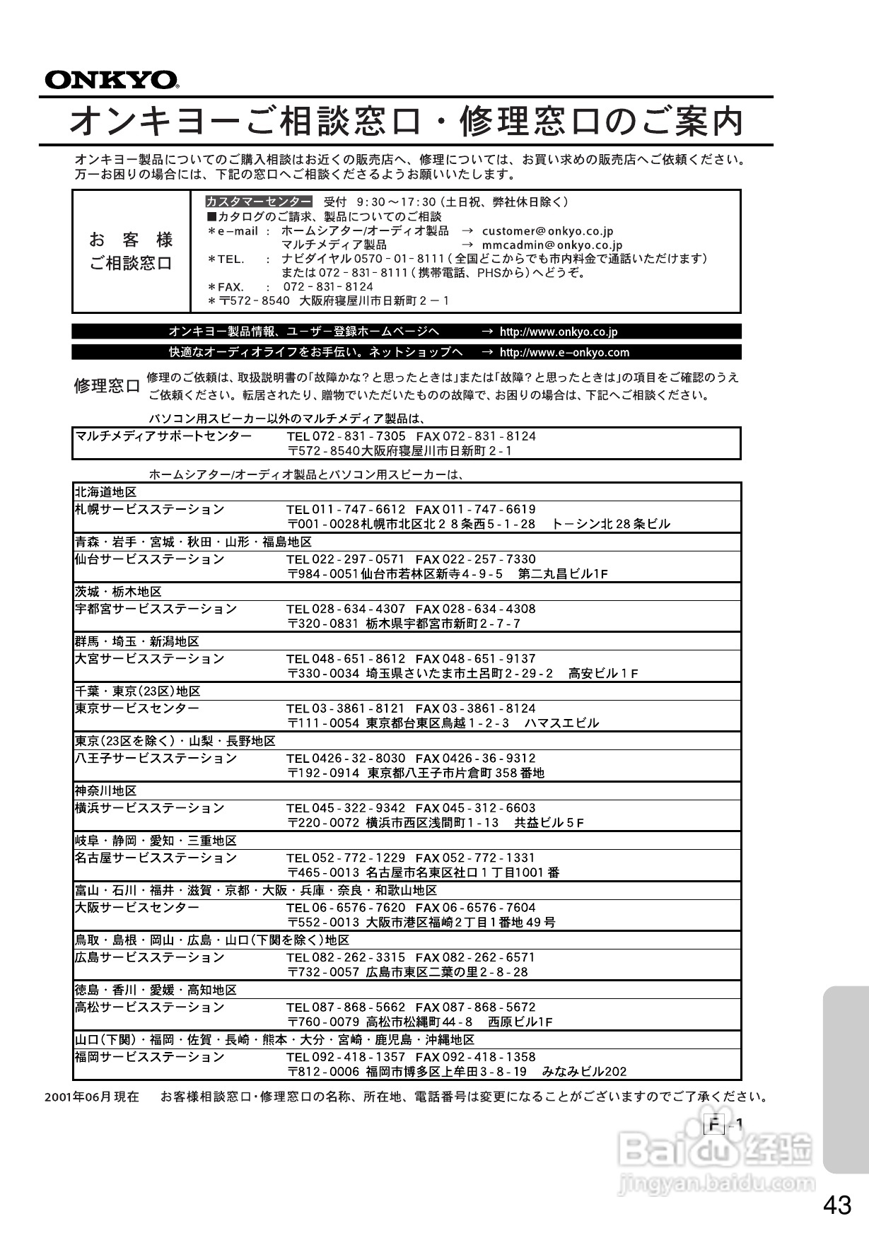 ONKYO TX-L5功放说明书:[3]