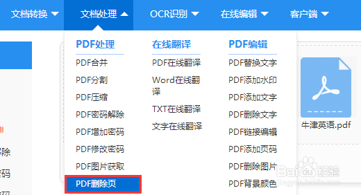 pdf文件怎么删除页面上的文字