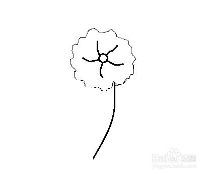 如何画蒲公英的简笔画