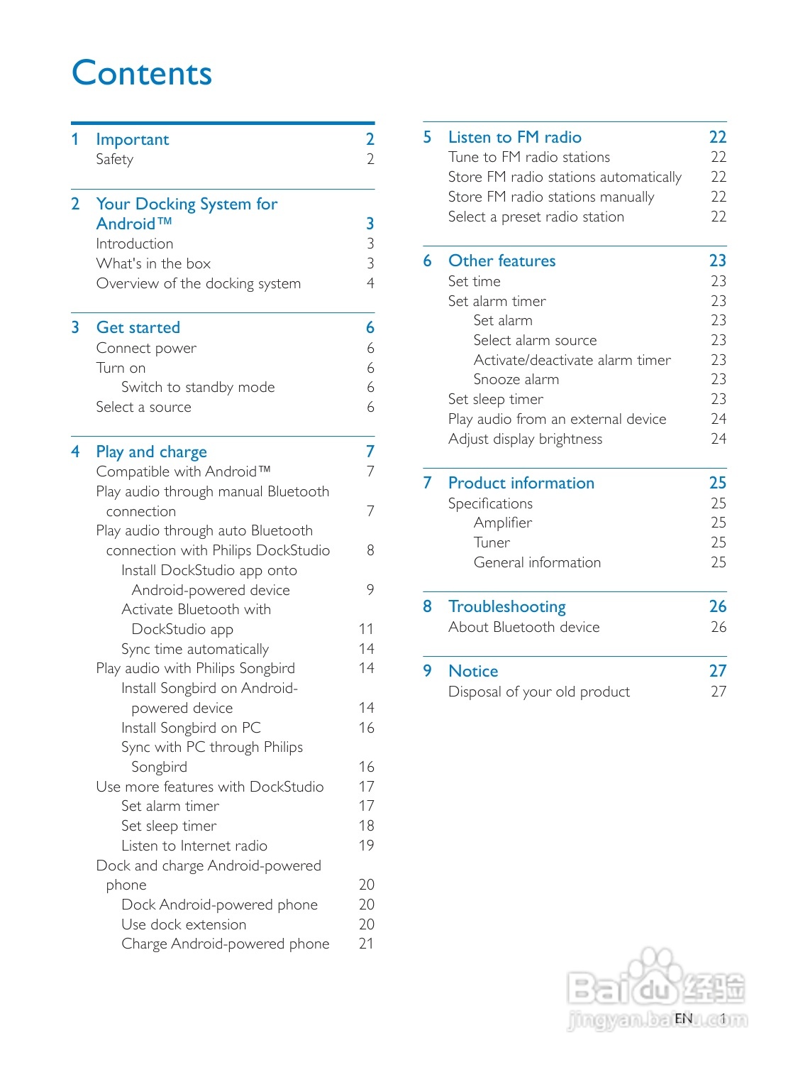 飞利浦AS141/98音乐基座使用说明书:[1]