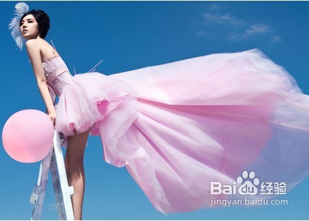 粉色婚纱，灵动如花