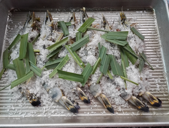 香茅海盐烤大虾
