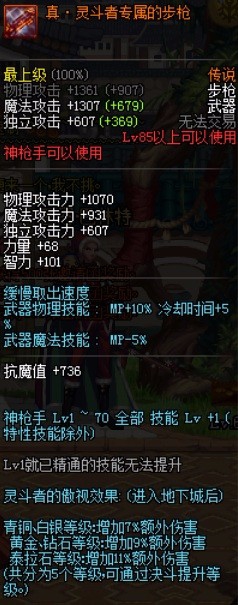 dnf有哪些传说步枪