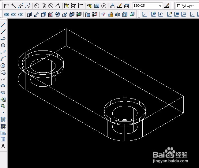 CAD实例 第38课 三维实体差集运算应用（二）