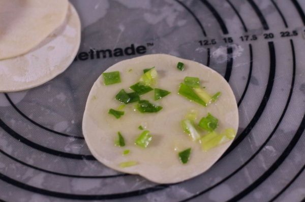 #网红美食我来做#饺子皮葱油饼