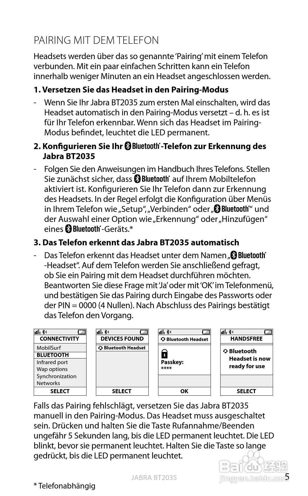 捷波朗BT2035蓝牙耳机使用说明书:[7]