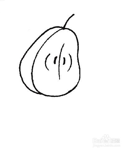 梨的种子的简笔画图片