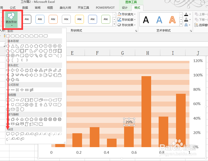 如何制作带底纹的平板柱形图