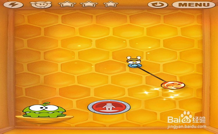手机游戏割绳子level10-5三星攻略