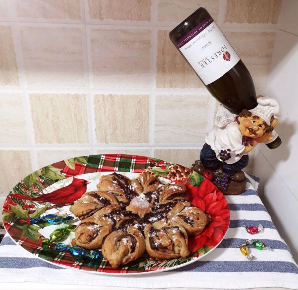 巧克力奶油奶酪圣诞雪花面包