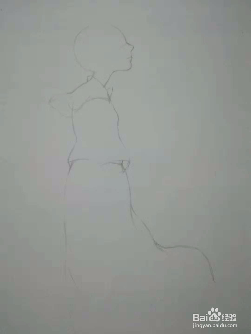 《迎风少女》手绘漫画人物插画线稿教程