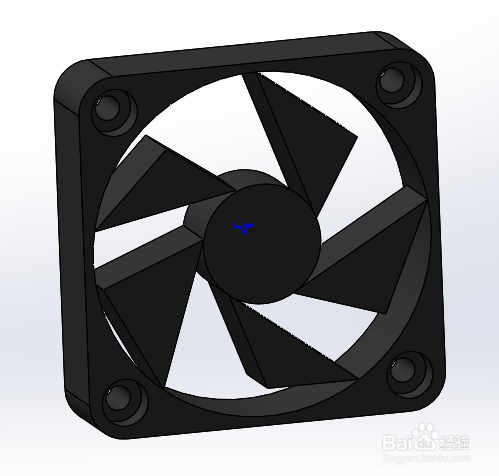 使用solidworks绘制简易散热风扇