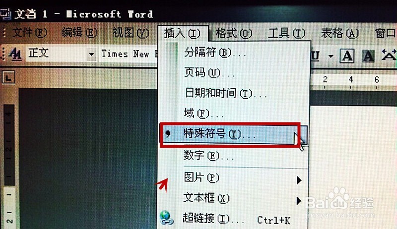 在Word 2003文档中如何输入乘号？