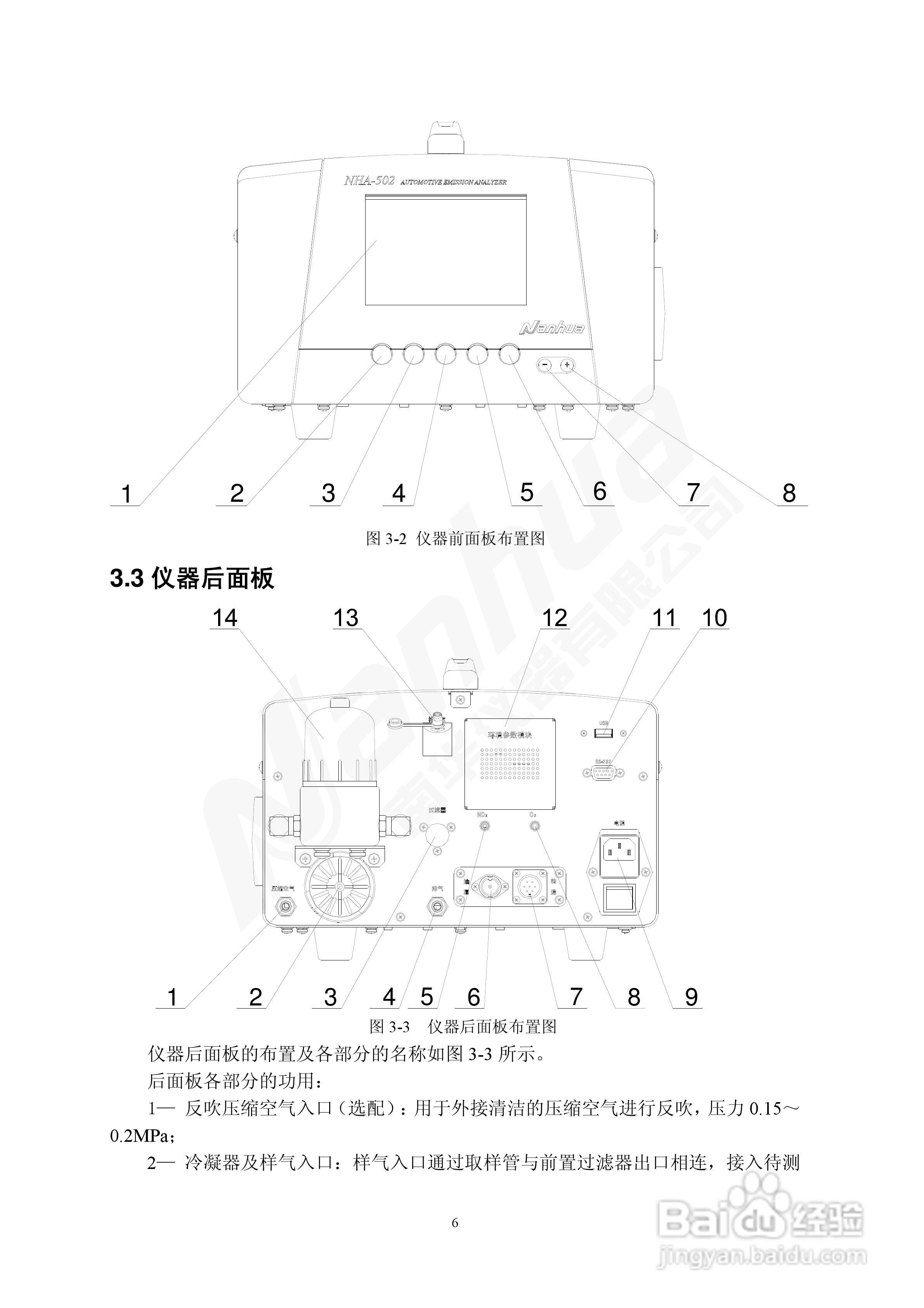 Nanhua NHA-5（4）02型废气分析仪使用说明书:[1]